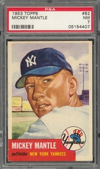 1953 Topps #82 Mickey Mantle – PSA NM 7 